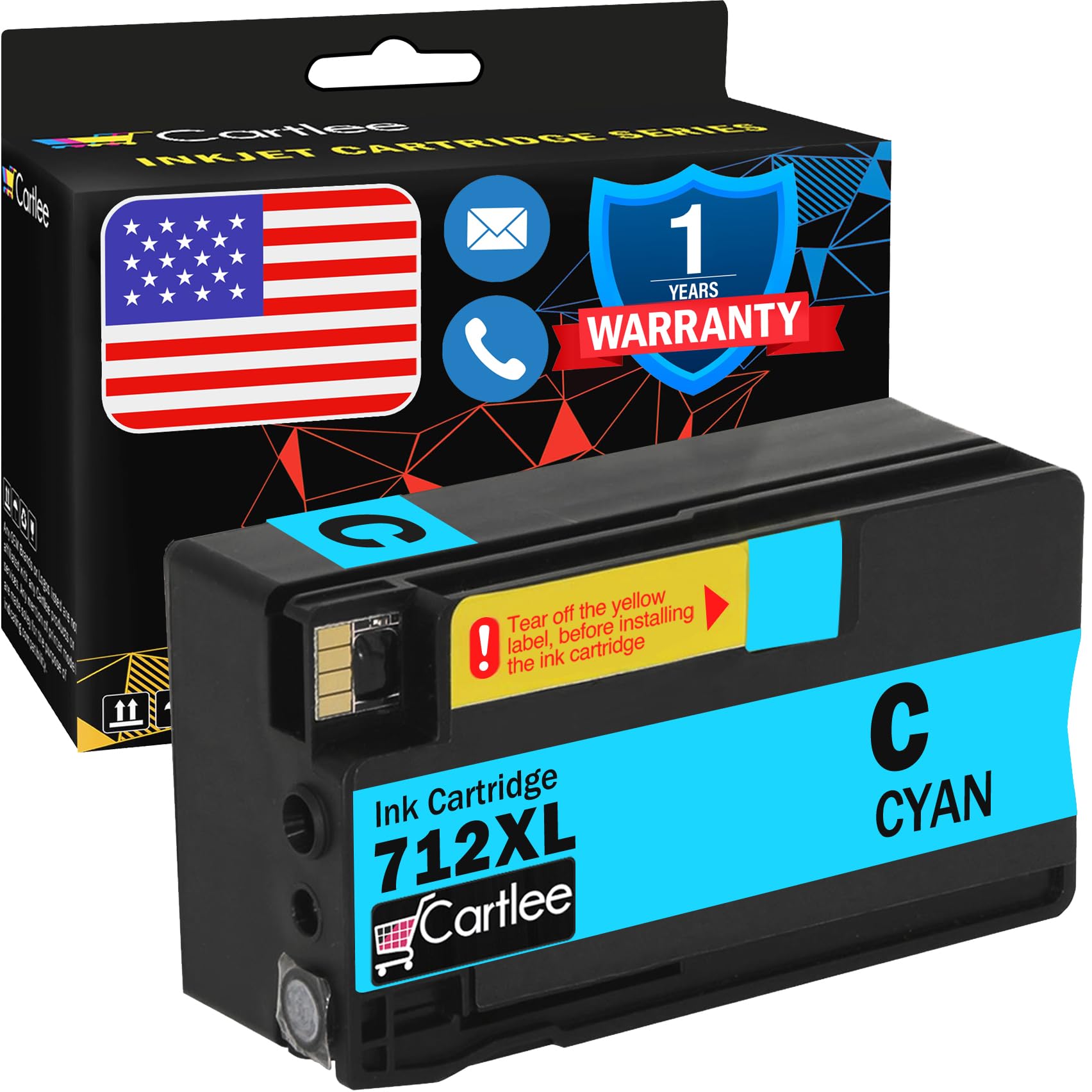 HP用 712 712XL　互換インク　黒, シアン, マゼンタ, イエロー Amazon.co.jp: Cartlee 互換インクカートリッジ HP 712 712XL交換用